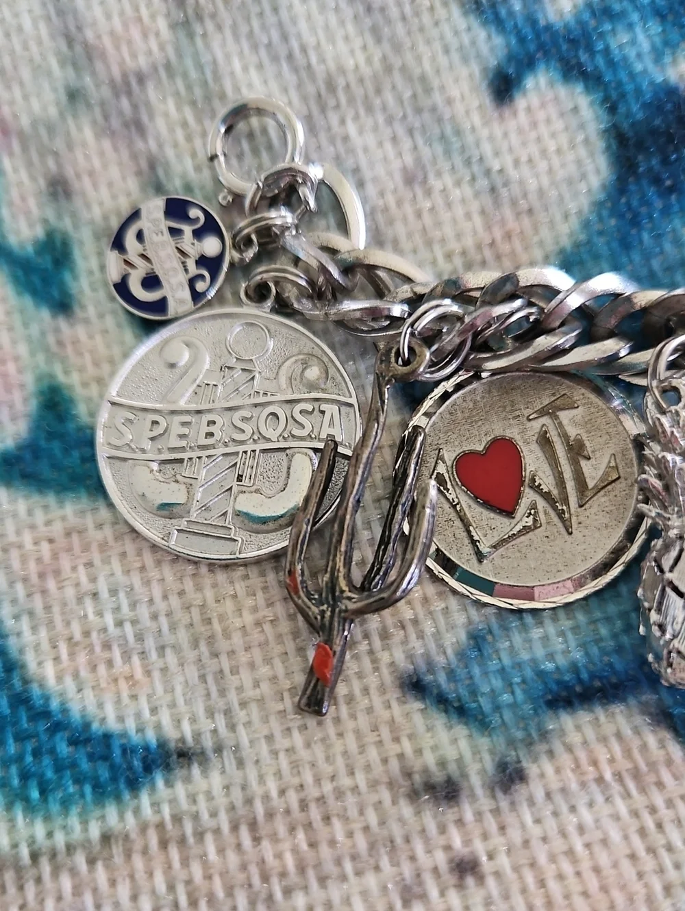 Vintage Sterling Silver Charm Bracelet